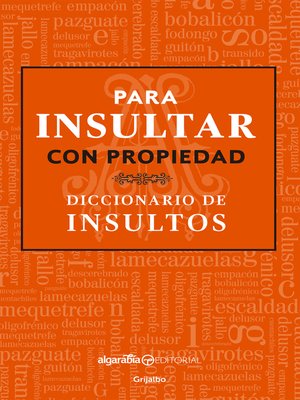 cover image of Para insultar con propiedad